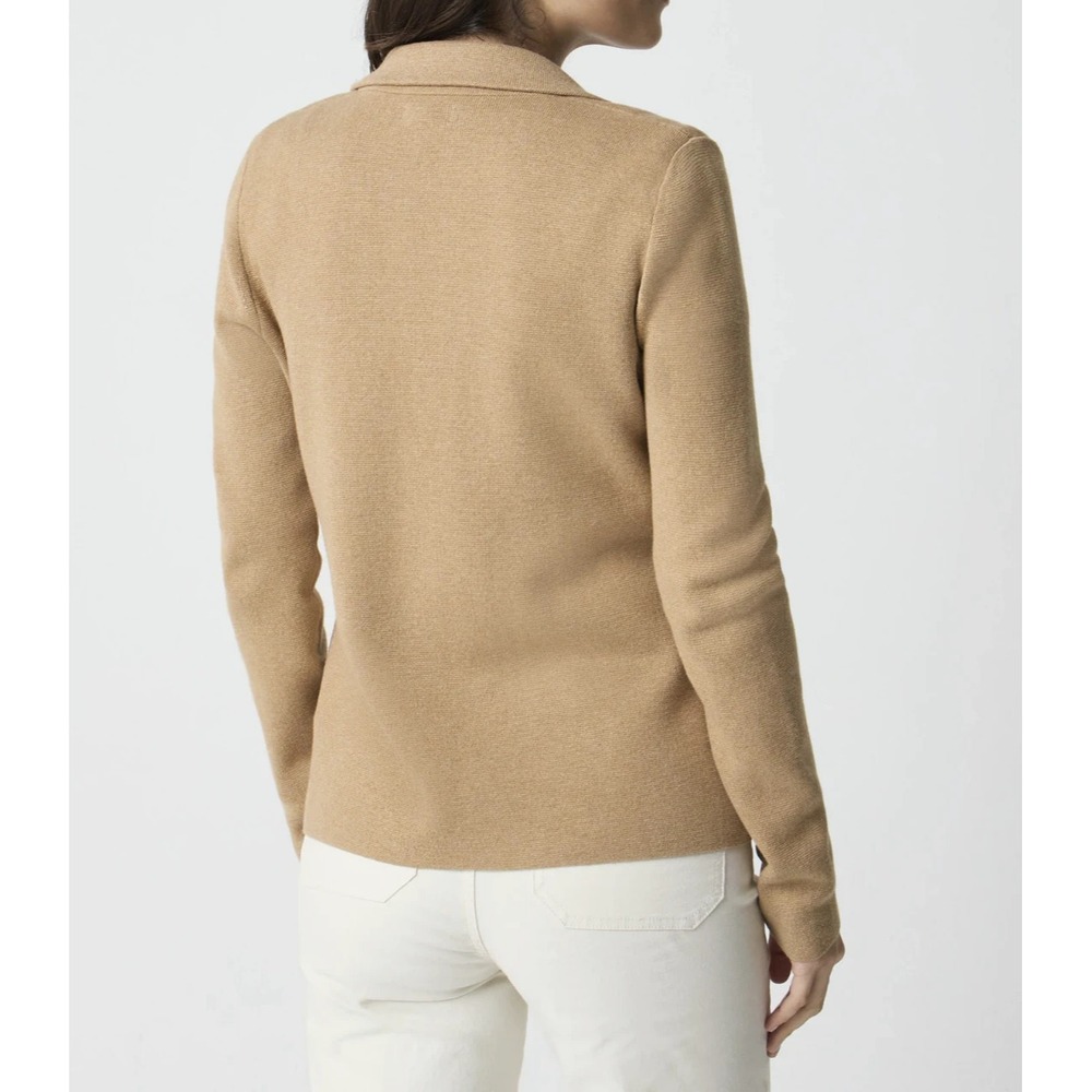New J.Crew Factory Schoolboy Sweater Blazer Heather Acorn Brown Small Stretch - Picture 9 of 11